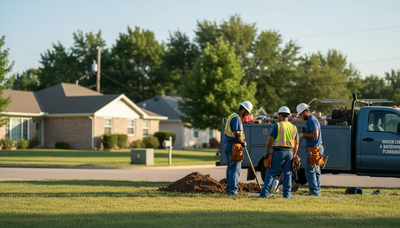 Residential water line and bathroom plumbing service in Miami, AZ